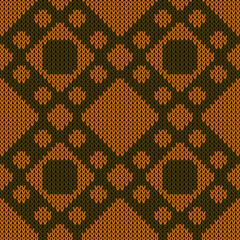 Seamless knitted background. Vector illustration