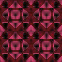 Knitted texture vector seamless pattern