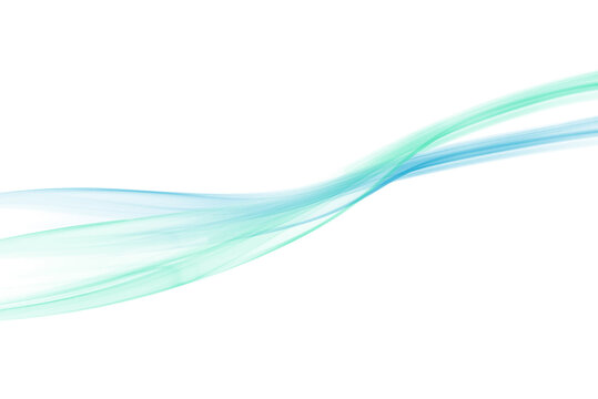 Photo of abstract blue-green wave of smoke for backgrounds or wallpaper