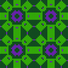 Knitted seamless pattern. Vector illustration