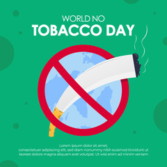 World No Tobacco Day vector illustration concept design