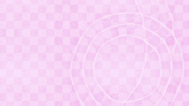ピンク色の和紙と広がる波紋の背景素材