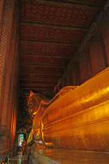 Temple of the Reclining Buddha,  Wat Phra Chetuphon Wimon Mangkhalaram Rajwaramahawihan, Royal Palace Complex, Bangkok.