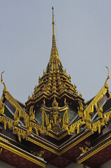 Throne Hall roof, Phra Thinang Dusit Maha Prasat, in the Bangkok Royal Palace Complex.