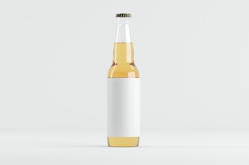 Beer Bottle Mockup 3D Illustration