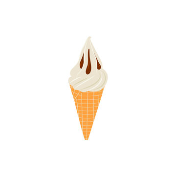 Isolated ice cream vector images on white