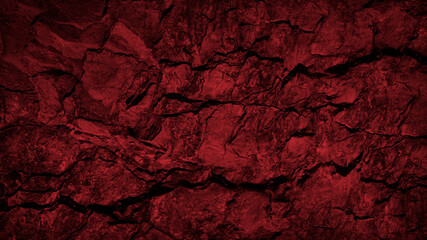 Black red grunge background. Toned rock texture. Dark red stone background with copy space for...