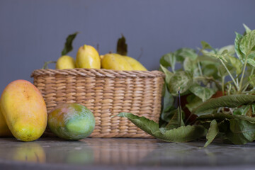 cucumbers in a basket