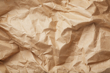 The texture of crumpled packaging paper as an abstract texture background.