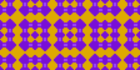 Seamless vector ornamental Pixel pattern Abstract Mosaic 