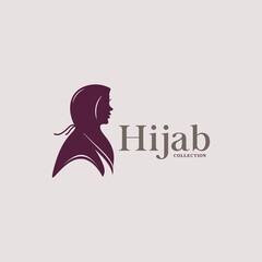 hijab Logo template vector illustration design
