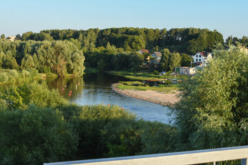 beautiful river in the village