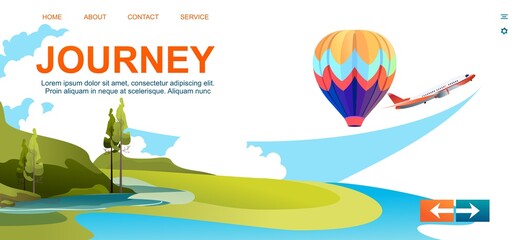 summer natural landscape concept banner