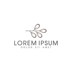 Fototapeta premium Vector templates of abstract leaf logo designs - for medical, yoga, spa classes, beauty.