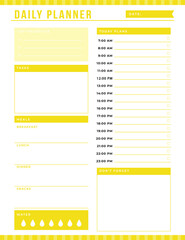 Daily planner template. printable template - Easy to plan your day. Planner note pages templates - Daily tasks, goals and appointments template -Undated Daily Planner with ToDol list - Todays Plan- 8.
