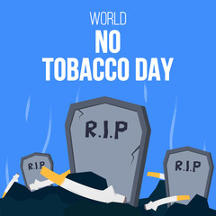 World No Tobacco Day Vector Illustration