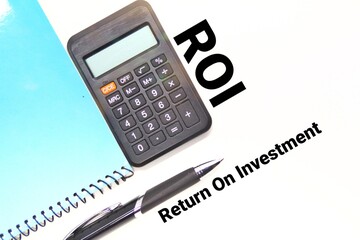 the concept of return on Investment with a white background