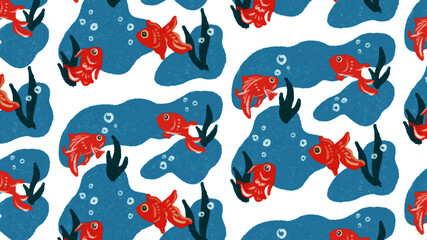 seamless pattern with fishes