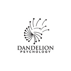 Dandelion pshycology logo design template