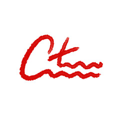 Ct initial handwritten logo for identity