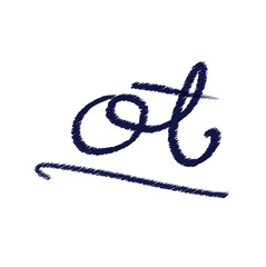 ot initial handwritten logo for identity