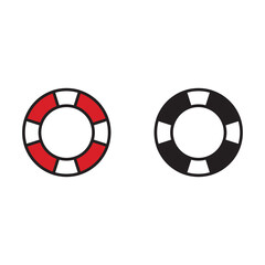 lifebuoy icon on white background