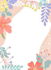 Floral Spring Background, Vector Design