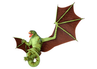 Obraz premium 3D Rendering Fairy Tale Dragon on White