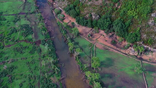 Luna River. Barrios de Luna reservoir in the Babia y Luna Natural Park in the province of Leon. Autonomous Community of Castilla y Leon, Spain, Europe