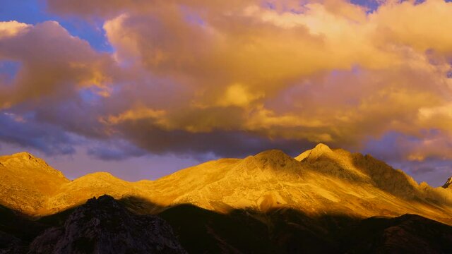 Massif of Las Ubi&ntilde;as between Asturias and Leon. In the Natural Parks of Las Ubi&ntilde;as-La Mesa in Asturias and the Natural Park of Babia y Luna in Leon, Spain, Europe