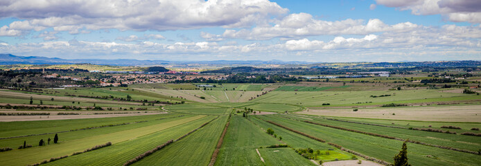 Panorama de L'Étang de Montady vu depuis l'Oppidum D'Enserune