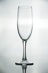 empty glass on a table