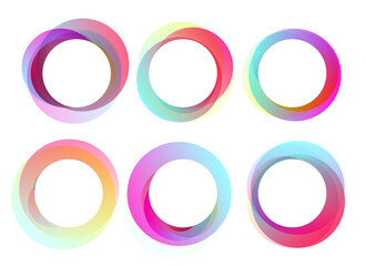 abstract circles frames set design