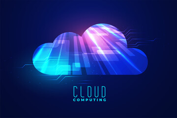 digital cloud computing technology background