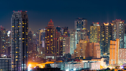 City Skyline at night, Bangkok, Thailand
