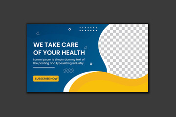 Healthcare Youtube Thumbnail Design and Web Banner