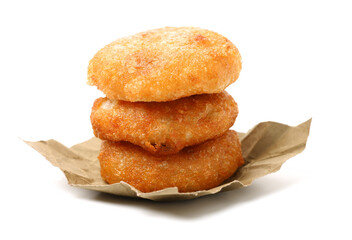 rice cracker on white background