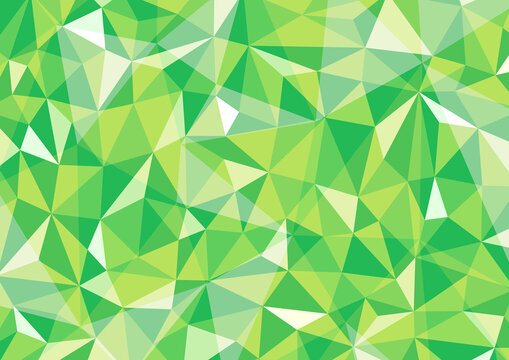 緑のポリゴン背景イラスト　幾何学模様　Polygonal background green