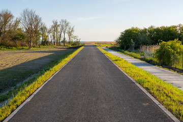 The seaside promenade in Krynica Morska. Poland