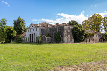Fototapeta premium Villa Zeno near Cessalto, UNESCO site, Veneto region, Northern Italy. The most easterly villa designed by Italian Renaissance architect Andrea Palladio.