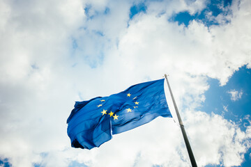 European Flag in motion