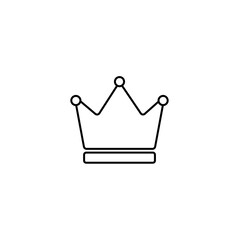 Crown of the king or royal crown line art vector icon for apps and websites Vector illustration, EPS10.