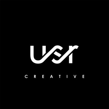 USR Letter Initial Logo Design Template Vector Illustration