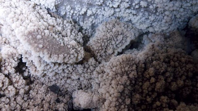 19th century quarry with pea stone, pisolite or calc sinter