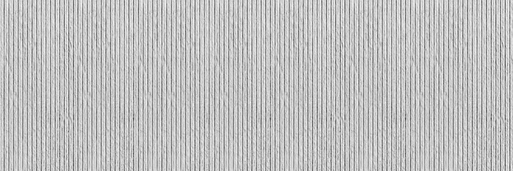 Panorama of White modern cement wall with lines  pattern and background seamless