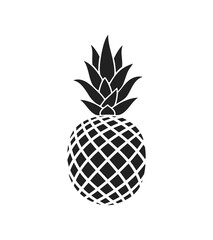 Pineapple logo. Isolated pineapple on white background