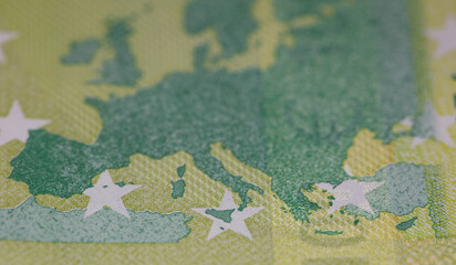 Fototapeta premium closeup of 100 euro banknote for
