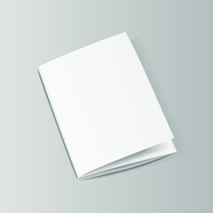 Blank brochure template isolated on gray background. 3d rendering