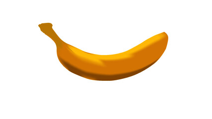 yellow banana isolated on white background