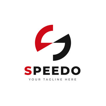 Speedometer logo letter s vector icon illustration